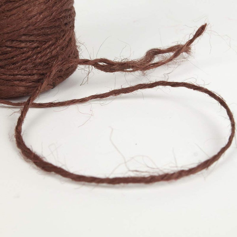 Micomon 300 Feet Natural Jute Twine for Arts, Crafts, Gifts, Christmas, Industrial Packing, Gardening - Durable String (Brown) - Image 5